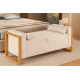  Recamier Baú Imperial Casal 130cm - Bege