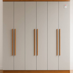 Guarda Roupa Hawai c/ 6 Portas e 2 Gavetas - Naturalle / Off White Guarda Roupa Hawai c/ 6 Portas e 2 Gavetas - Naturalle / Off White