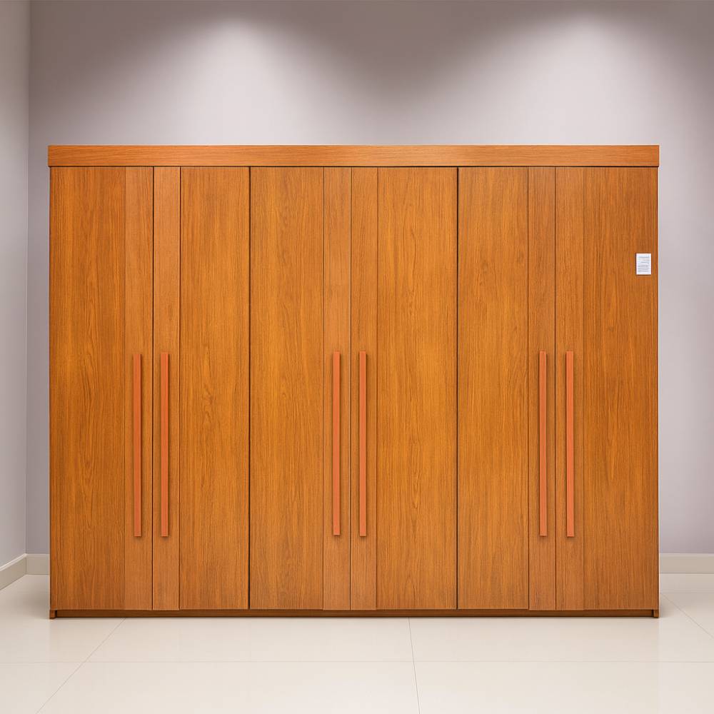 Guarda Roupa Lucca Premium c/ 6 Portas e 6 Gavetas - Naturalle