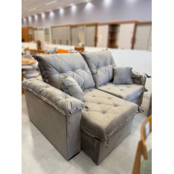 Sofá Disel Retrátil Reclinável 2m - Veludo Marrom