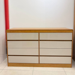 Cômoda Espanha 8 Gavetas - Cinamomo/Off White