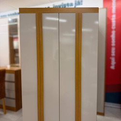 Guarda Roupa Solteiro Genebra c/ 4 Portas 2 Gavetas - Naturale/Off White