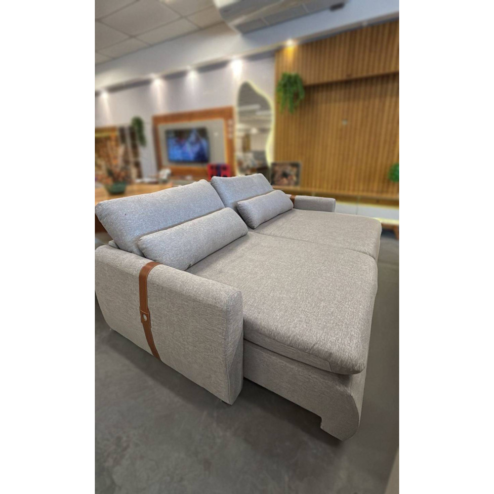 Sofá Cama Retrátil Amaranto 2,30 - Linho Cinza