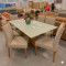 Mesa de Jantar Helo 160x90 c/ 6 Cadeira Arezzo - Linho Bege - Freijo/Off White