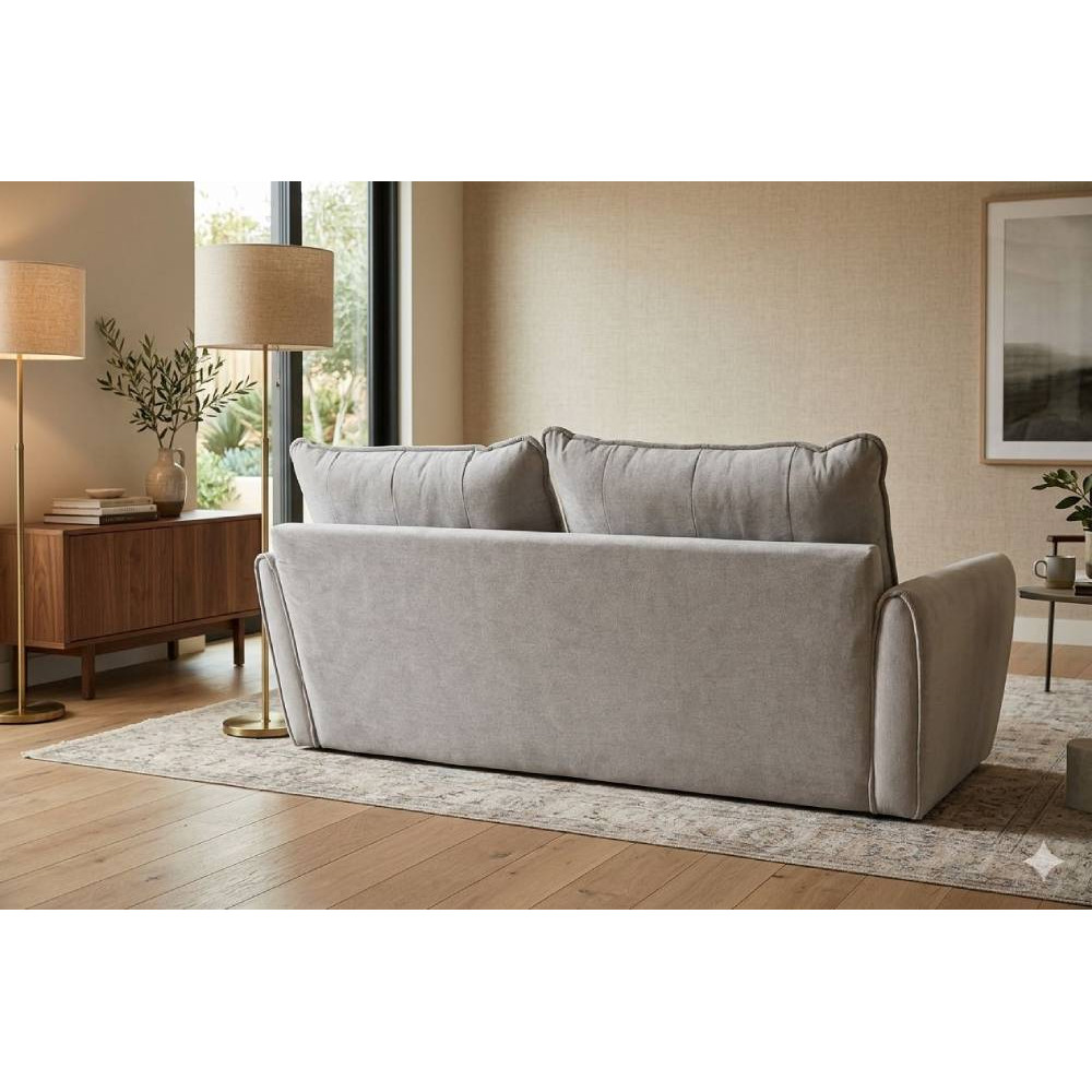 Sofá Living Italia 3 lugares Linho - Prata 602