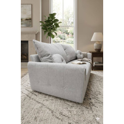 Sofá Living Italia 3 lugares Linho - Prata 602