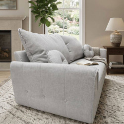 Sofá Living Italia 3 lugares Linho - Prata 602