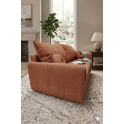 Sofá Living Italia 3 lugares Linho - Terracota 604