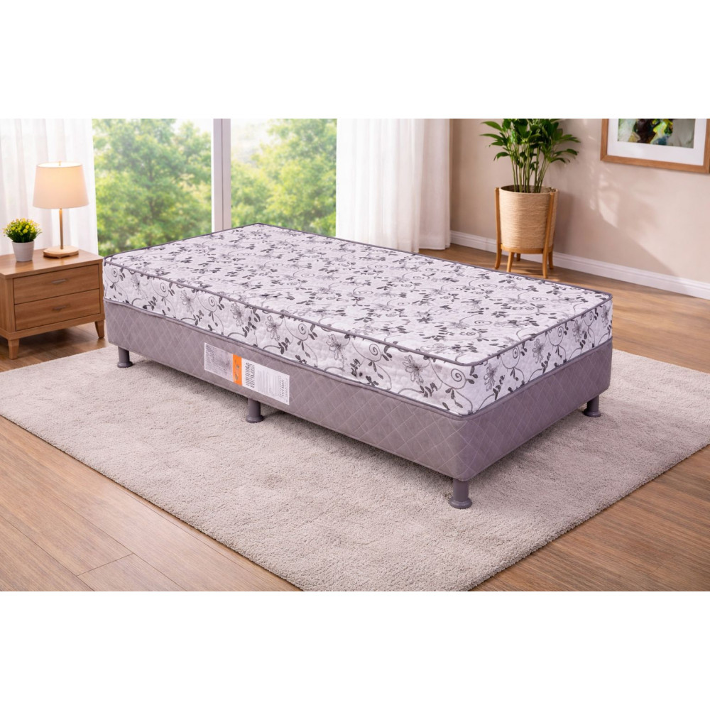 Cama Box Solteiro Gardênia 88x188x40cm 