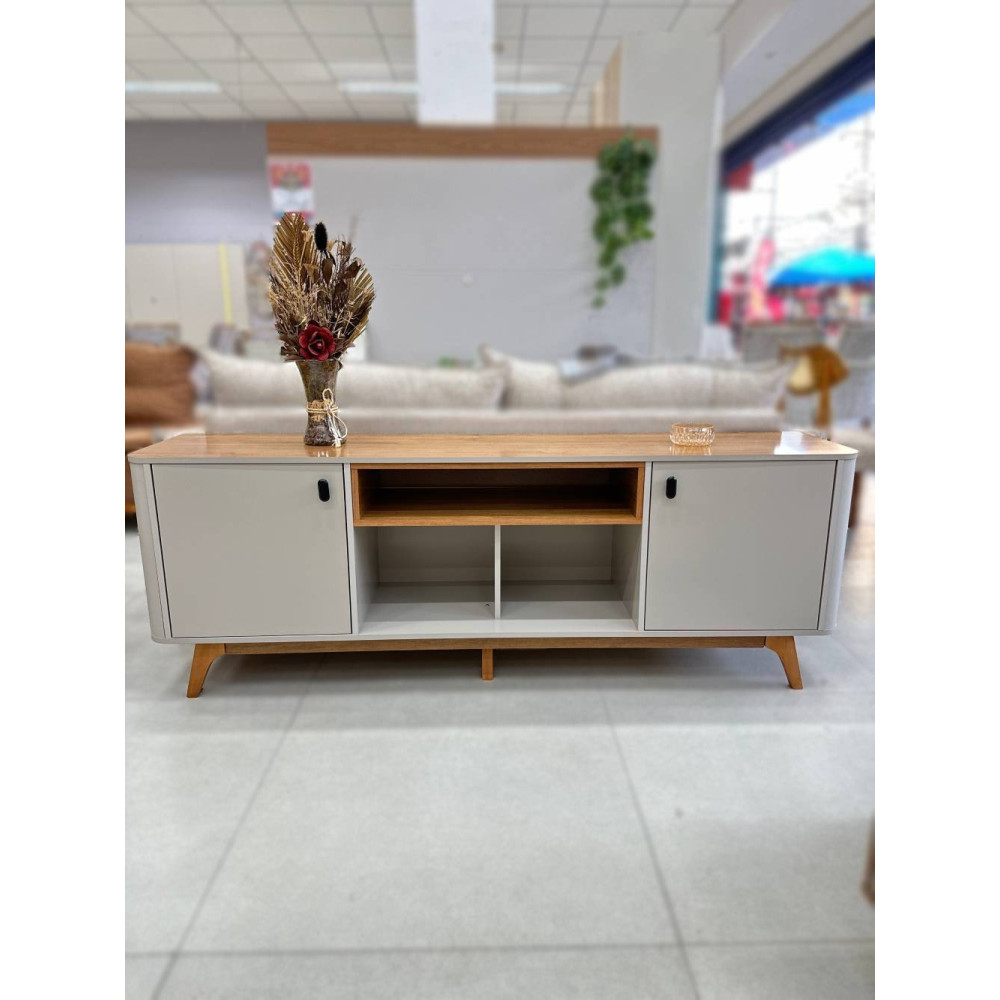 Rack Oslo para TVs até 70'' - Off White/Cinamomo