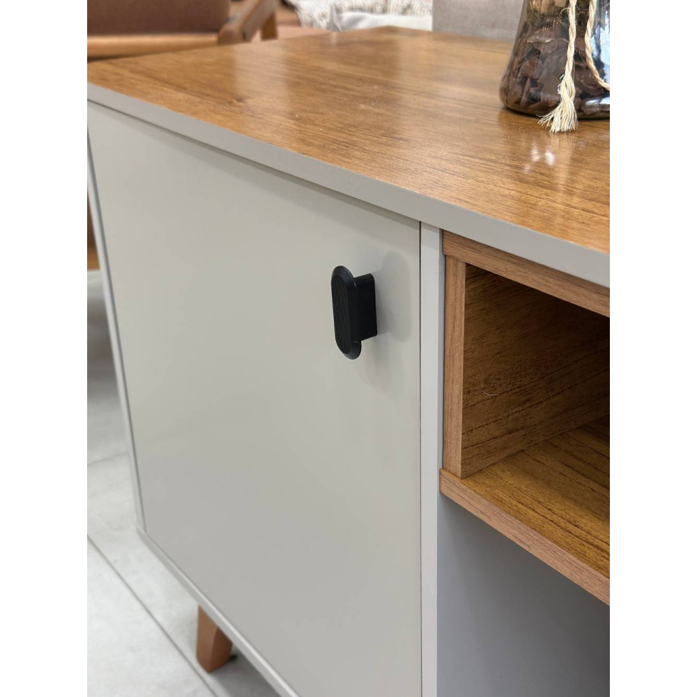 Rack Oslo para TVs até 70'' - Off White/Cinamomo