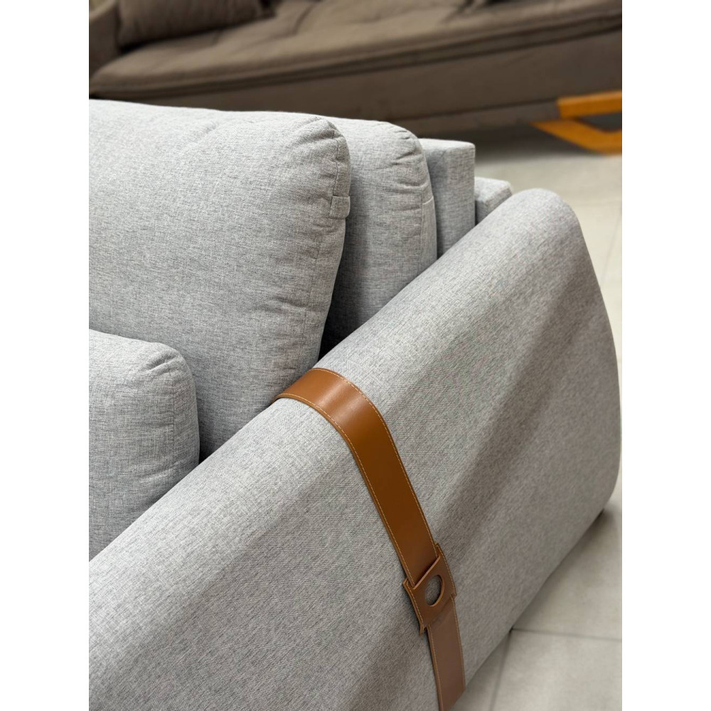 Sofá Cama Retrátil Amaranto 2,30 - Linho Cinza