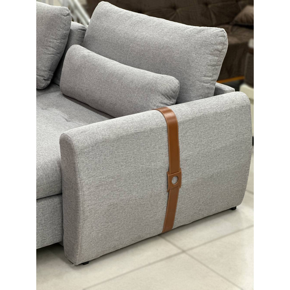 Sofá Cama Retrátil Amaranto 2,30 - Linho Cinza