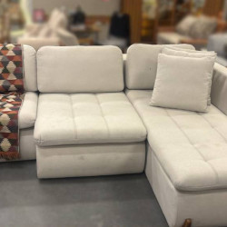 Sofá de Canto 710 Retratil Divã c/ Chaise Linho - Milano 