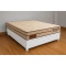 Base Baú Carioca Casal Courino - Branco + Colchão Diamante c/ Molas Ensacadas Casal 1,38 X 1,88 X 0,25