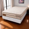 Base Cama Box Casal Courino - Branco + Colchão Diamante c/ Molas Ensacadas Casal 1,38 X 1,88 X 0,25