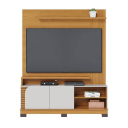 Estante Home Jurerê 1.5  para TVs de até 65" - Naturale/Off White