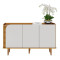 Aparador Buffet Jurere c/ 3 Portas - Naturale/off White Matte