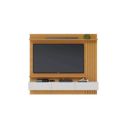 Home Suspenso Juriti 1.8 Ripado para TV até 65" - Naturale/ Off White