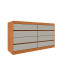 Cômoda Espanha 8 Gavetas - Cinamomo/Off White