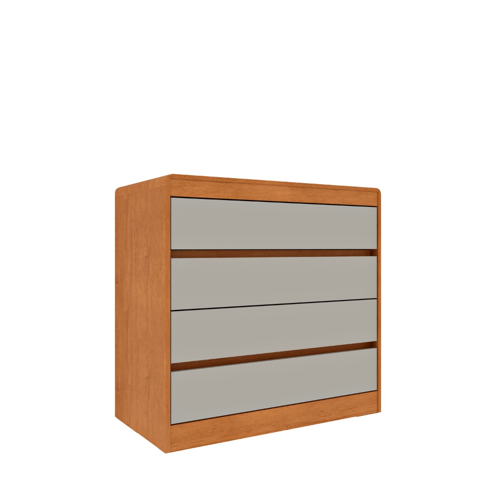 Cômoda Espanha 4  Gavetas - Cinamomo/Off White