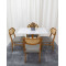 Mesa de Jantar Pedro 120x80 c/ 4 Cadeiras Itaipava Linho Cinza - Mel / Off White