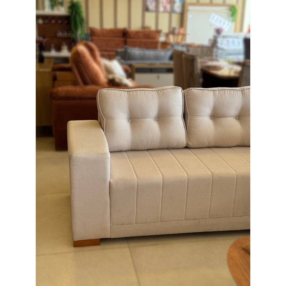 Sofá de Canto Tifany - Linho Bege