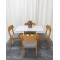 Mesa de Jantar Pedro 120x80 c/ 4 Cadeiras Maragogi Linho Cinza - Mel / Off White