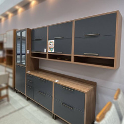 Armário Cozinha Syrah C/ 6 Peças - Ronipa – Castanho c/ Chumbo