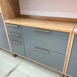 Armário Cozinha Syrah C/ 6 Peças - Ronipa – Castanho c/ Chumbo