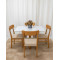 Mesa de Jantar Pedro 120x80 c/ 4 Cadeiras Maragogi Linho Bege - Mel / Off White