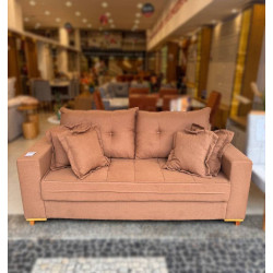 Sofá Living Jadore Confort 3 lugares Linho - Terracota 5049