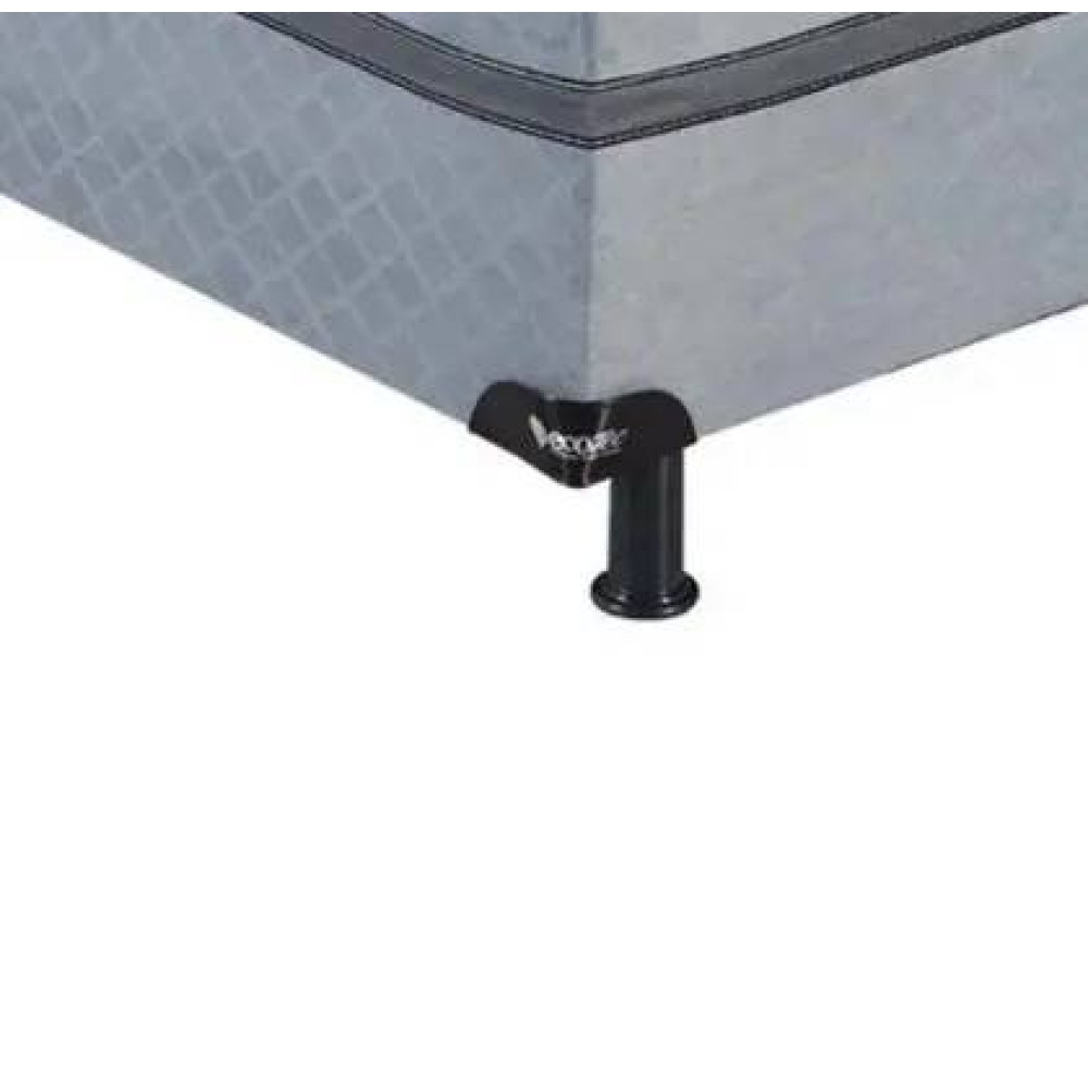 Cama Box Solteiro Prestige c/ Molas Ensacadas 88x188x47cm - Cinza