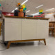 Aparador Buffet Classic 3 Portas - Off White/Nature