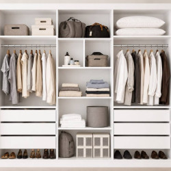 Guarda Roupa Canadá Casal c/ Espelho 3 Portas 6 Gavetas - Branco 