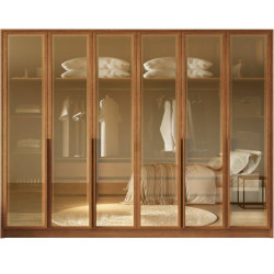 Guarda Roupa Casal Nova Iorque Glass c/ 6 Portas 6 Gavetas - Nature