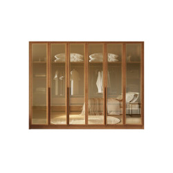 Guarda Roupa Casal Nova Iorque Glass c/ 6 Portas 6 Gavetas - Nature