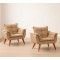 Kit 02 Poltronas Decorativa – Bella- Bege
