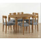 Mesa de Jantar Aurea 160x90 c/ 6 Cadeiras Maragogi - Linho Cinza - Cinamomo