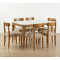 Mesa de Jantar Aurea 160x90 c/ 6 Cadeiras Maragogi - Linho Bege - Ype Damasco/Off White