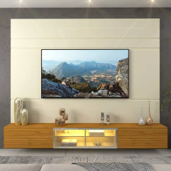 Home Luminare Reflecta 217 Sem Torre c/ Led para Tv até 85" - Off White/Naturale