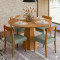 Mesa de Jantar Isis 117x117 C/ 4 Cadeiras Cadeira Maragogi - Linho Verde - Ype Damasco