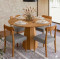 Mesa de Jantar Isis 117x117 C/ 4 Cadeiras Cadeira Maragogi - Linho Cinza - Ype Damasco