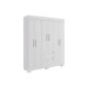 Guarda Roupa Casal Maya c/ 6 Portas 2 Gavetas - Branco 