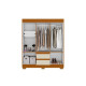 Guarda Roupa Casal Maya c/ 6 Portas 2 Gavetas - Cinamomo/Off White