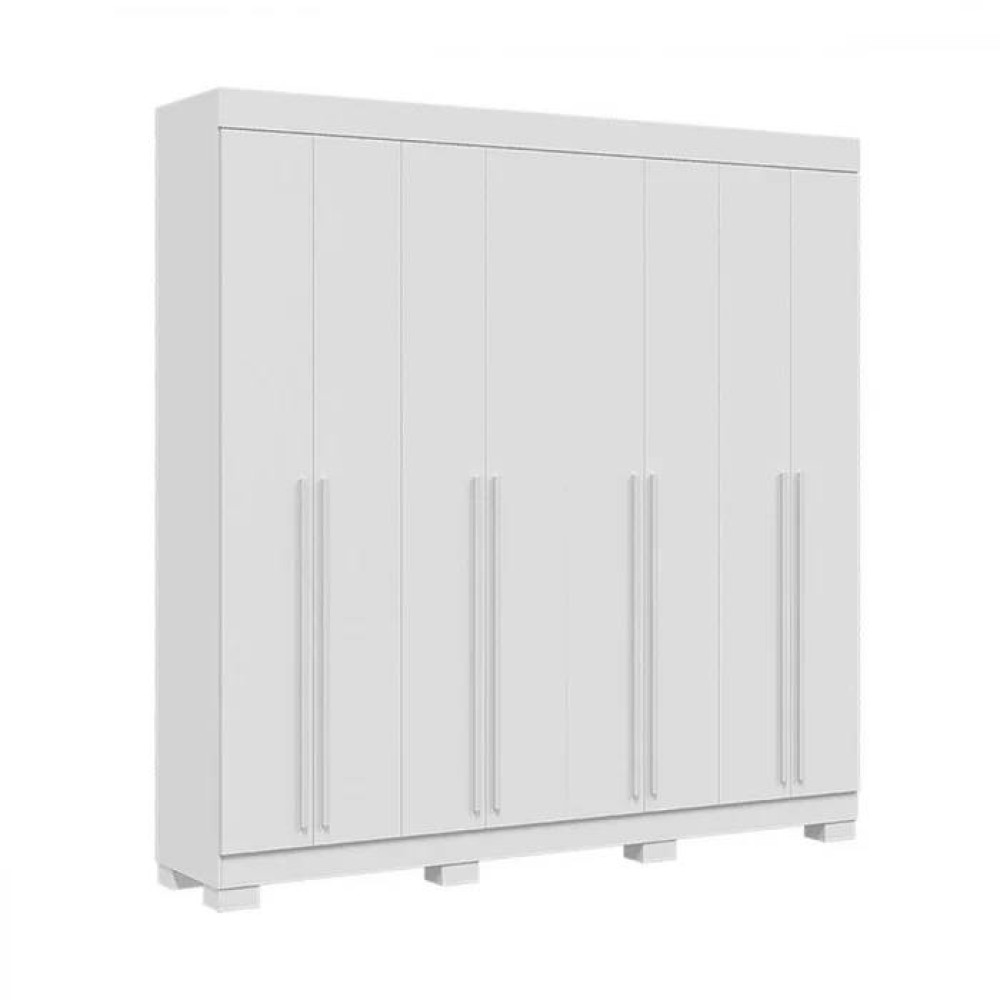 Guarda Roupa Casal Stella c/ 8 Portas 4 Gavetas - Branco
