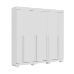 Guarda Roupa Casal Stella c/ 8 Portas 4 Gavetas - Branco