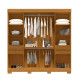 Guarda Roupa Casal Stella c/ 8 Portas 4 Gavetas - Cinamomo/Off White