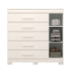 Cômoda Rayane 5 Gavetas com 1 Porta - Branco