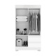 Guarda Roupa Solteiro Maya c/ 4 Portas 2 Gavetas - Branco